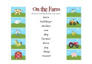 English Worksheet: Old MacDonald Had a Farm - Animal Match It Worksheet