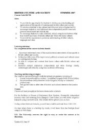 English worksheet: British culture