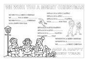 English Worksheet: WE WISH YOU A MARRY CHRISTMAS