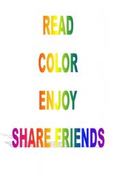 English worksheet: color share friends