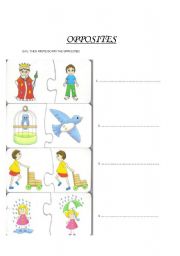 English worksheet: OPPOSITES