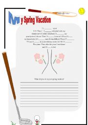 English Worksheet: Spring Vacation