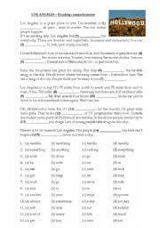 English Worksheet: Los Angeles