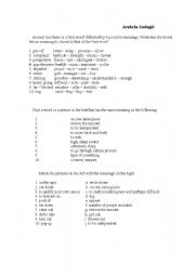 English Worksheet: vocabulary test