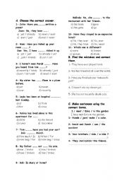 English Worksheet: quiz