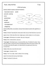 English Worksheet: At the travel agency 