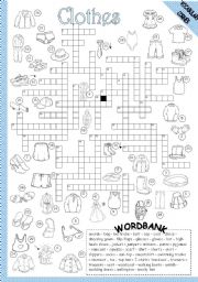 CLOTHES - CROSSWORD