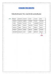 English Worksheet: Simple Past  - PRONUNCIATION GAME!