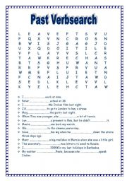 English Worksheet: past verbsearch
