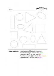 English Worksheet: Shapes