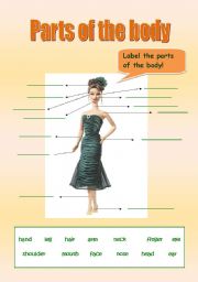 English Worksheet: Parts of the body