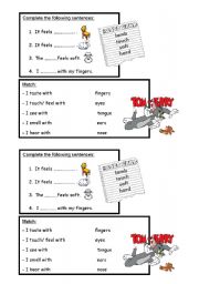 English Worksheet: 5senses