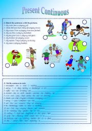 English Worksheet: Present Continuous