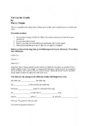 English worksheet: Cats in the Cradle