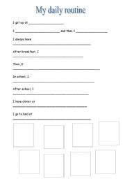 English worksheet: My daily routine