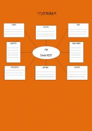 English Worksheet: spidergram