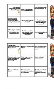 English Worksheet: BINGO to practice ROUTINES AND FAMILY