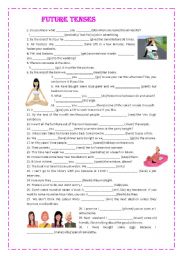 English Worksheet: Future Tenses