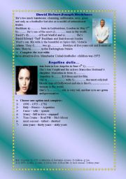 English worksheet: David and Angelina