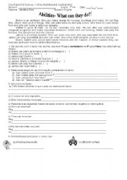 English Worksheet: Simple Evaluation