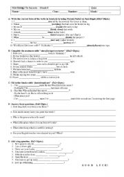 English Worksheet: present perfect tense