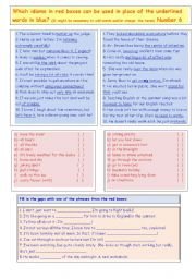 English Worksheet:  Idioms