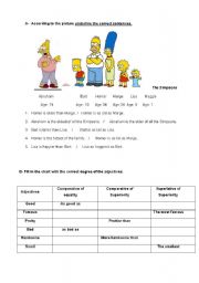 English Worksheet: Comparatives