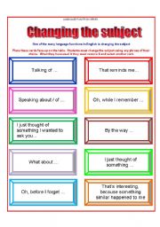 English Worksheet: Conversation Cards