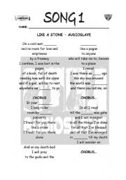 English Worksheet: LIKE STONE - AUDIOSLAVE