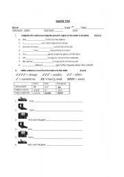 English worksheet: English Test