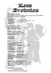 English Worksheet: Song. Korn - Evolution