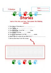English Worksheet: stories