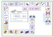 English Worksheet: CONTAINERS FUN BOARDGAME