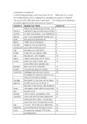 English worksheet: correct word form