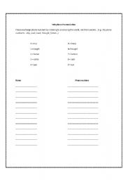 English Worksheet: Telephone Pronunciation