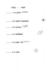 English worksheet: this-that