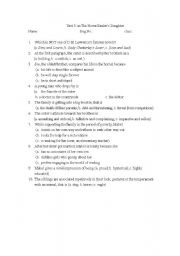 English Worksheet: comprehensive questions on d h lawrences horse dealers daughter