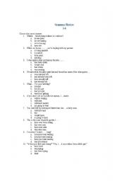 English Worksheet: grammar test ecce