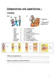 English Worksheet: Comparatives and superlatives