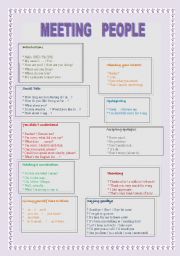 English Worksheet: Useful sentences to communicate with people