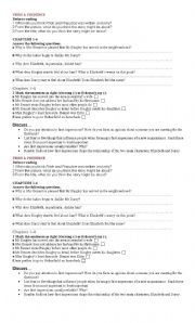 English Worksheet: Pride and Prejudice-chapters 1-4