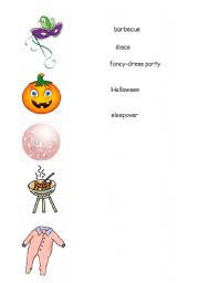 English worksheet: Party