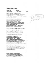 English Worksheet: waving flag Lyrics