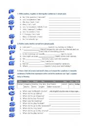 English Worksheet: Past Simple Exercises