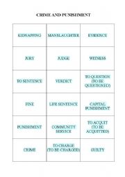 Crime and punishment flashcards