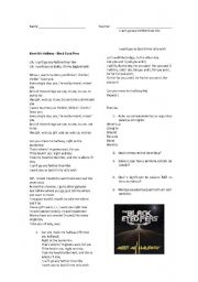 English Worksheet: Song activity - Meet me halfway