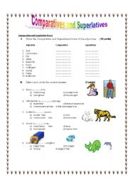 English Worksheet: Comparatives and Superlatives worksheet