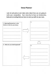 English Worksheet: Story writing planner