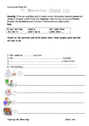 English worksheet: used to