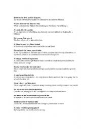 English Worksheet: proverbs
